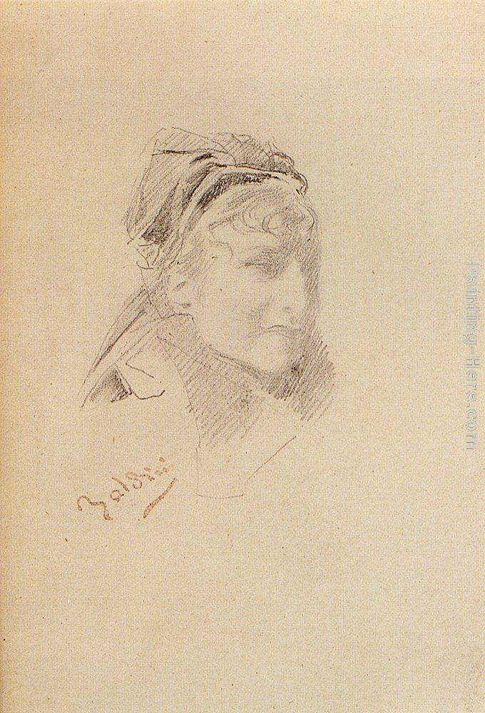 Portrait Of Sarah Bernhardt painting - Giovanni Boldini Portrait Of Sarah Bernhardt art painting